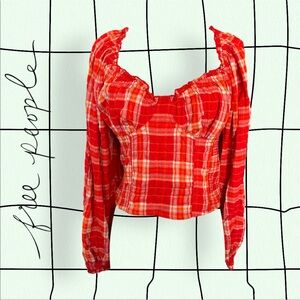 Free People Corset-Peasant Style Top